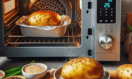 baked potato in the oven